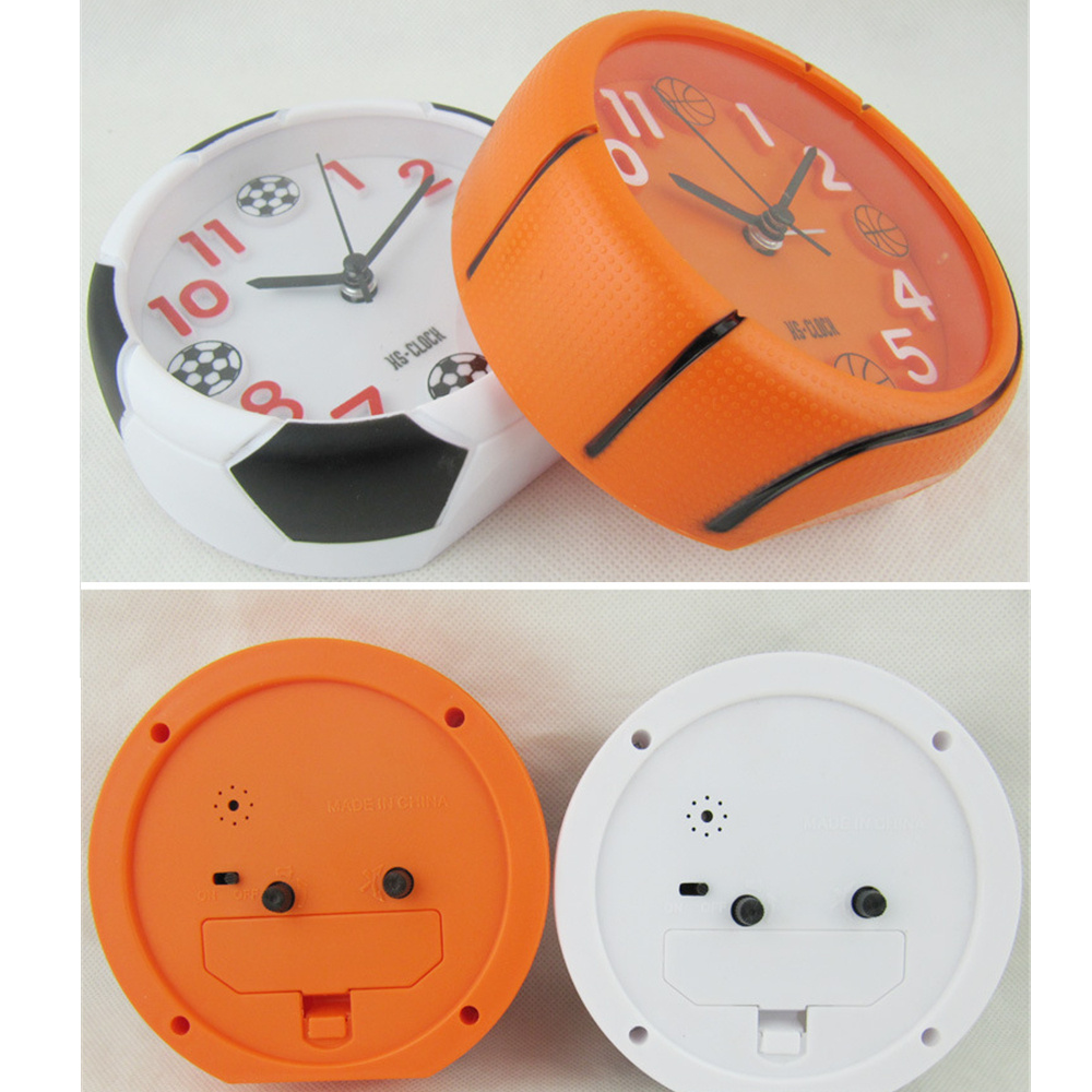 11.5cm 축구 알람 시계 디지털 작은 테이블 시계 데스크 축구 알람 시계 홈 오피스 침실 장식 어린이 침대 장식